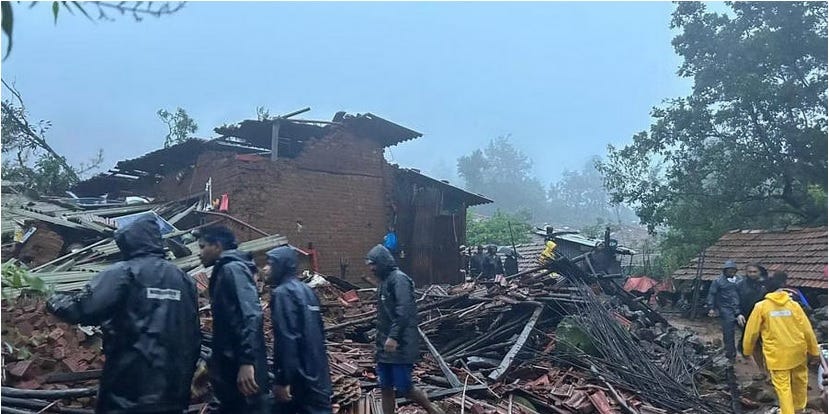 Five dead after landslide at village in Maharashtra’s Raigad district