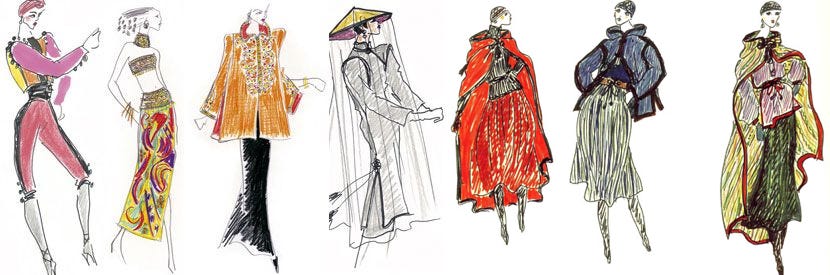 Timeline of Yves Saint Laurent Fashion Career