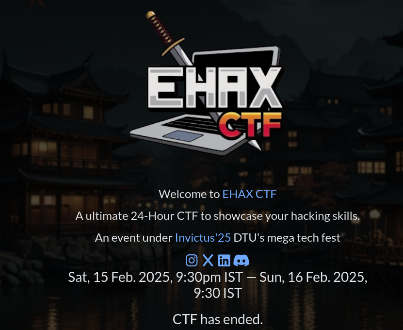 EHAX CTF: PWN CHALLENGES