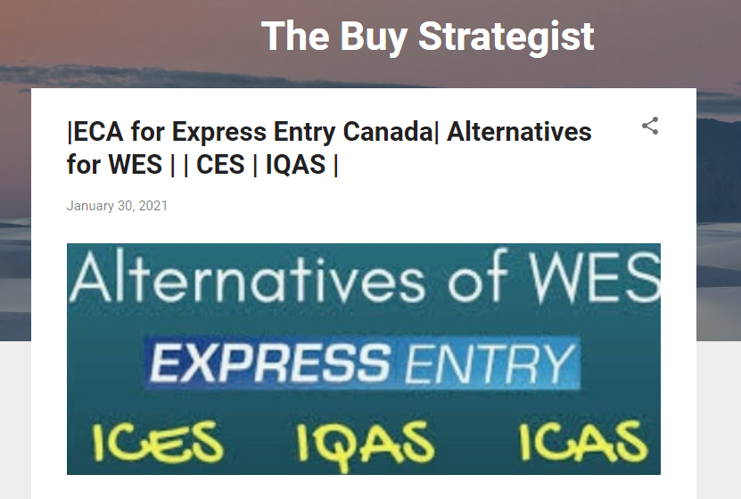 Alternatives to WES | ECA |. What If WES doesn't recognize your… | by  Harinarayanan Ramalayam | Medium