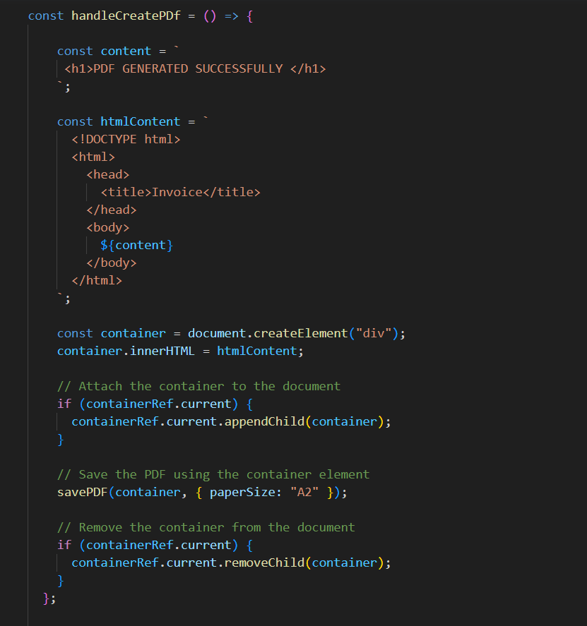 How to generate a pdf text file in a React-application - Vinayak S - Medium