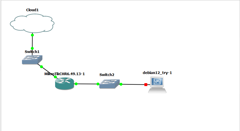 Basic Configuration MikroTik di GNS3