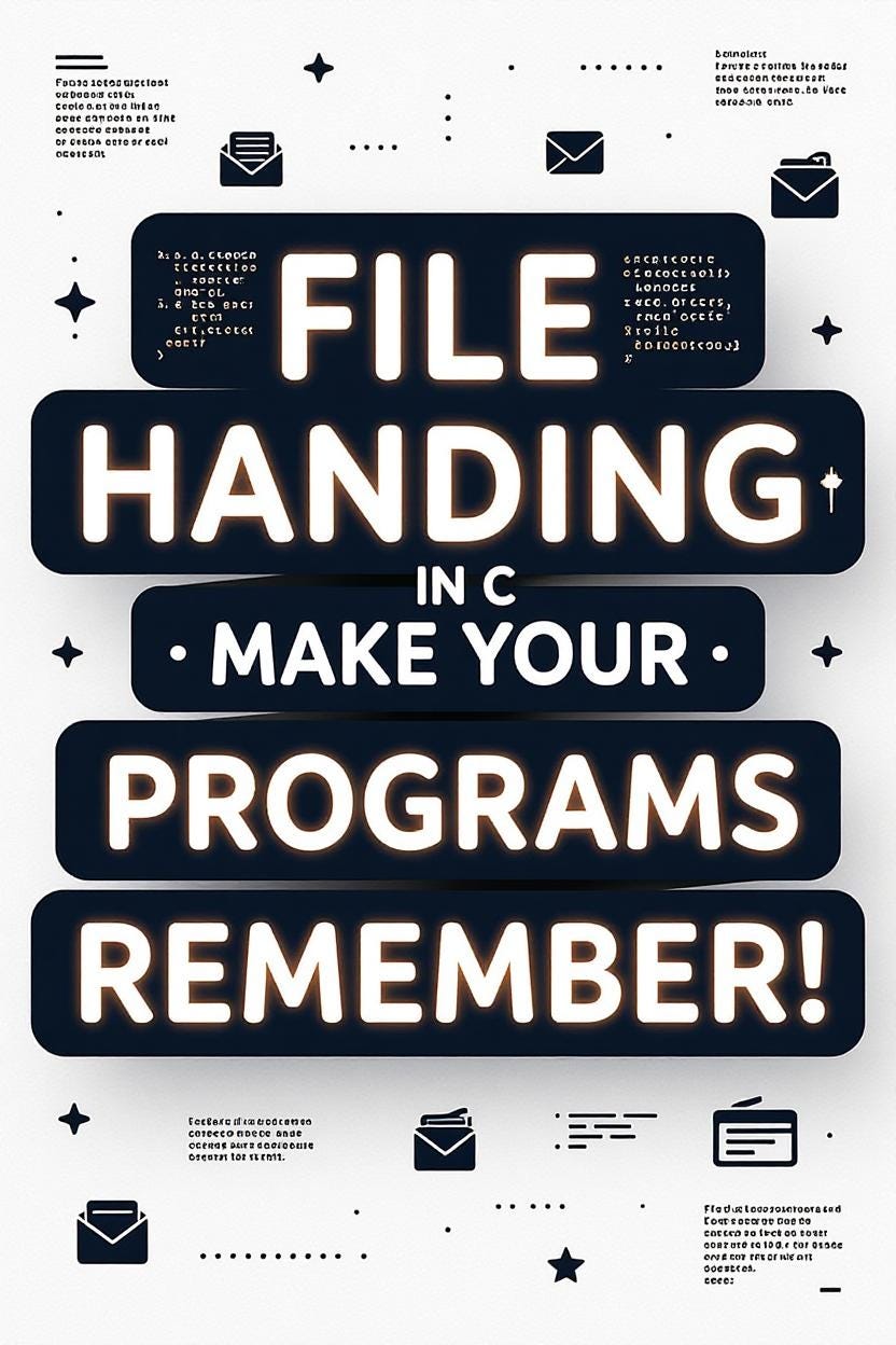 🗂️ File Handling in C: Make Your Programs Remember! 💾 | by Tanya ...