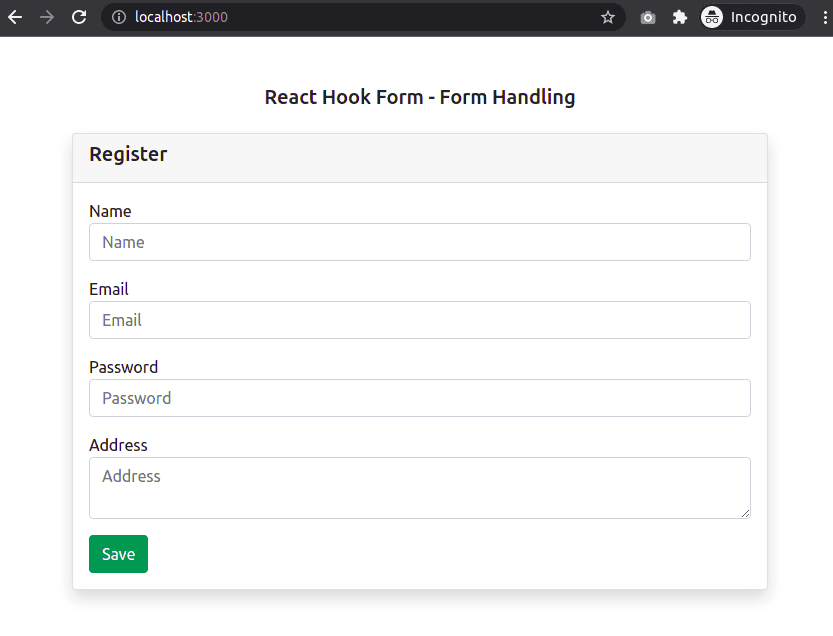 Form Handling in React JS Using React Hook Form Library by Umesh Rana