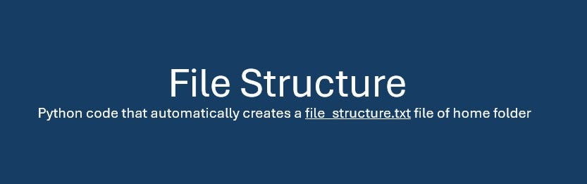 Mapping Your Directory Structure with Python: A Simple and Effective ...