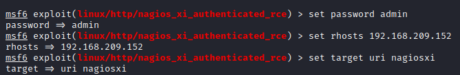set options
