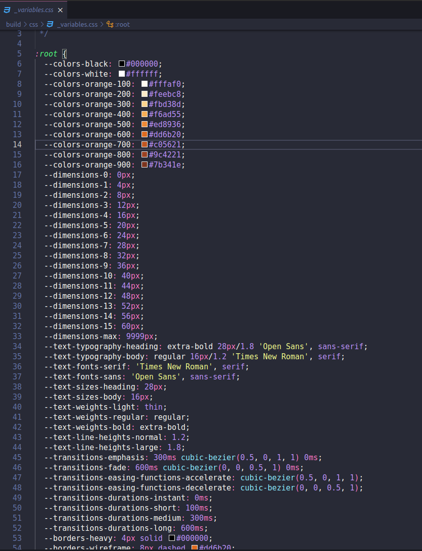 The generated _variables.css