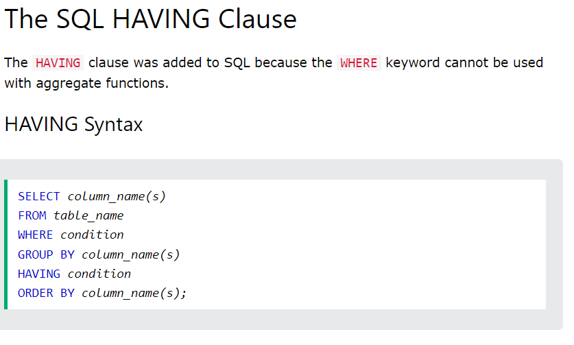 Having in SQL - Jay Huang - Medium