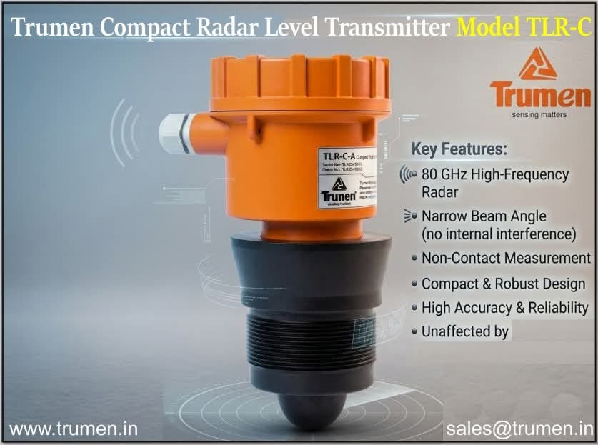 Compact Radar Level Transmitter | TLR-C Non-Contact Level Measurement — Trumen India