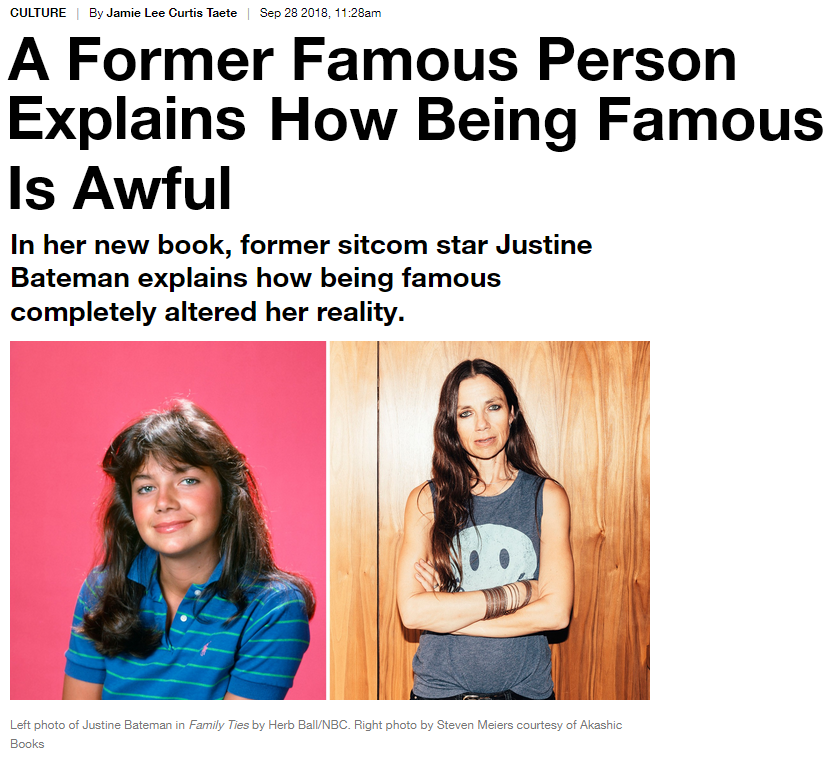 Famous People Paradox. Remember the girl Justine Bateman from… | by