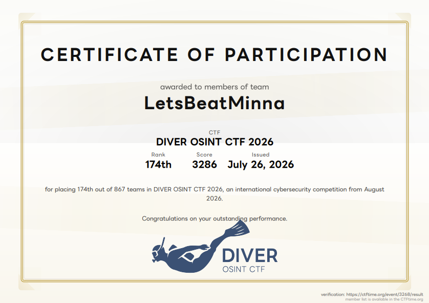 Diver OSINT CTF 2026 writeup | PretendNotToBe