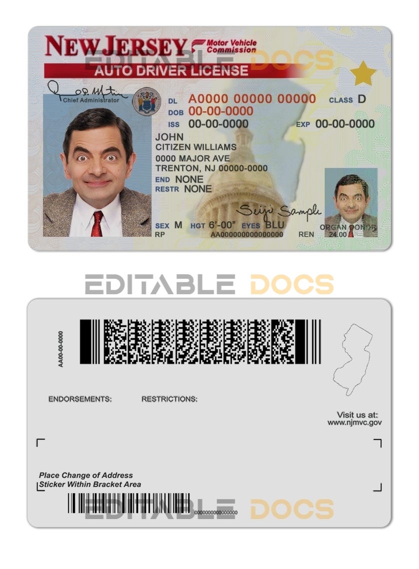 drivers license template
