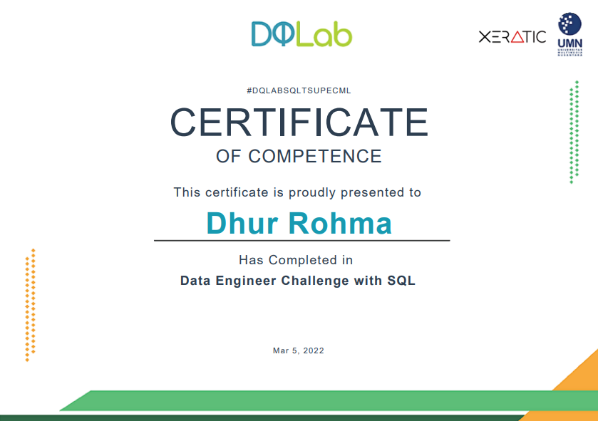 Data Engineer Challenge with SQL. Saya mengerjakan project dari DQLab ...