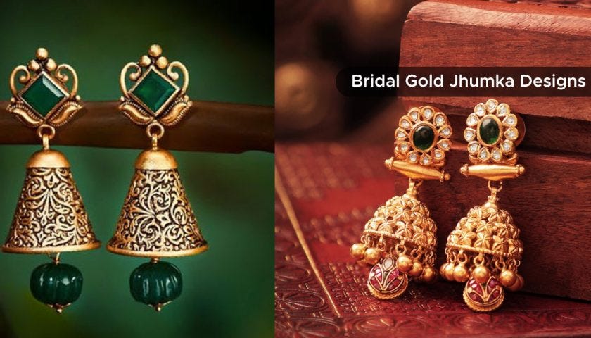 20+ Latest Bridal Gold Jhumka Designs for Stylish 2023 Looks | by  BookEventz.com | Medium