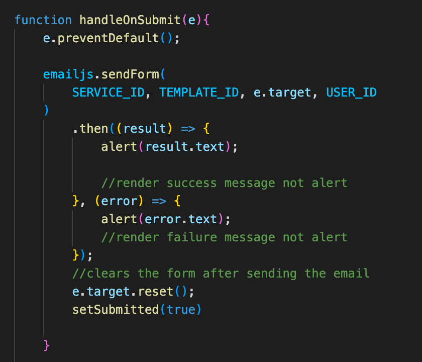 Emailjs contact form in React. One of the most popular features on ...