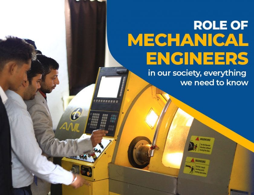 Role of Mechanical Engineers in our Society and Industries, everything we  need to know | by GITS Udaipur | Medium