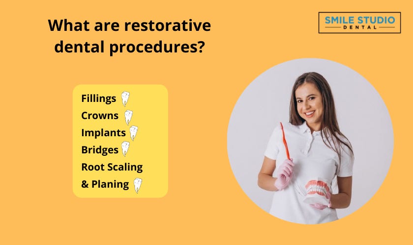 Restorative dental procedures for treating dental issues Medium