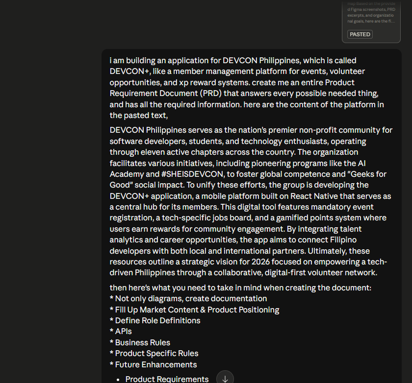 Example of Claude Prompt for PRD File Generation