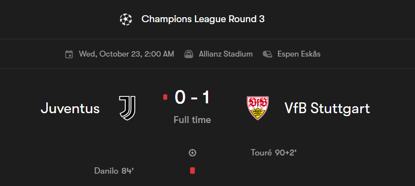 #NontonJuve Kekalahan yang (akhirnya) Hadir