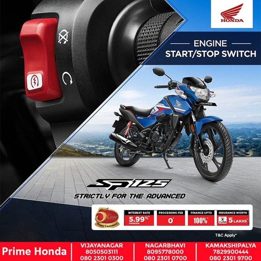 honda sp 125 showroom near me