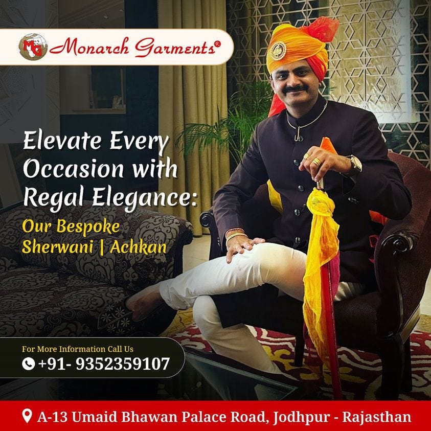 Jodhpuri Achkan Sherwani shop in Jodhpur Monarchgarmentsjodhpur Medium