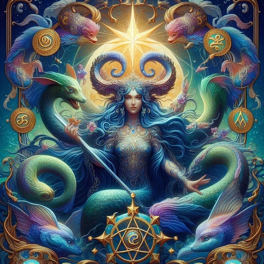 Aquarius and The Star Tarot Card Navigating Cosmic Currents of Vision