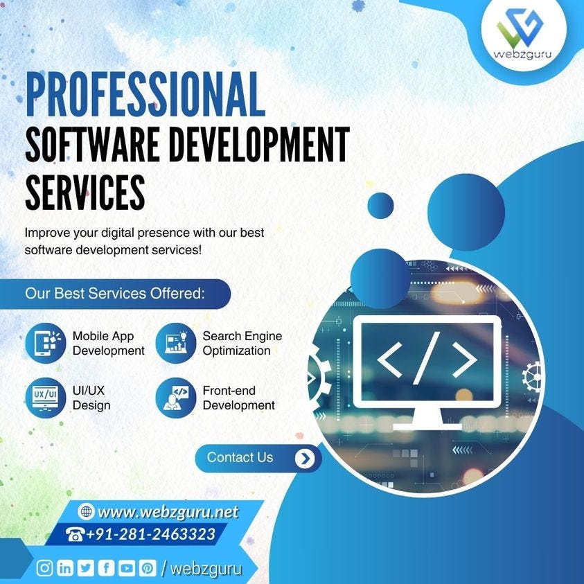 software Professional Software Development Services In India - Webzguru ...
