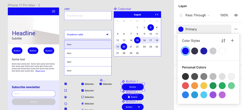 How to change colour theme in your Figma UI kit, by Evon Tay