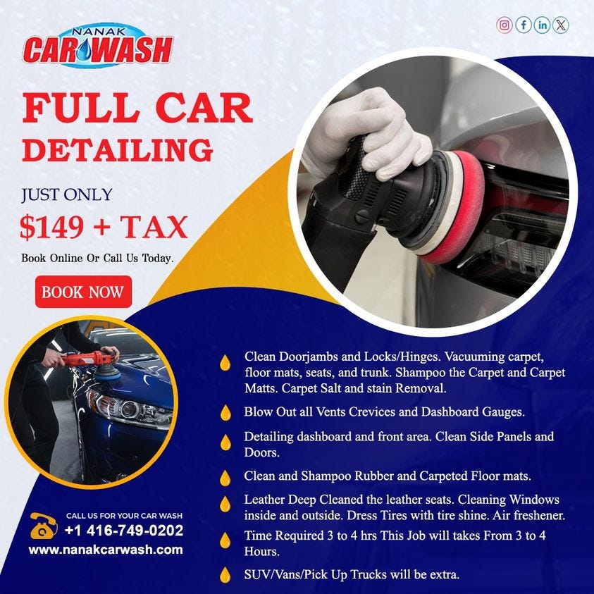Full Car Detailing Services By Nanak Car Wash by Nanak Car Wash Medium