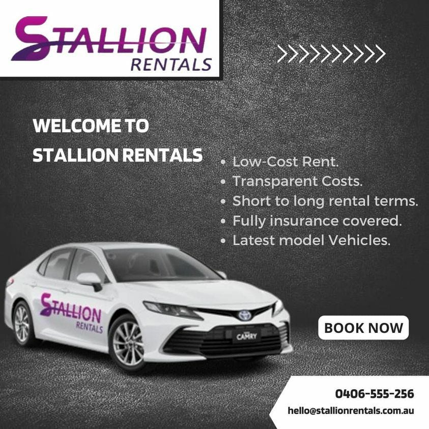Hire car in Melbourne stallion rentals Medium