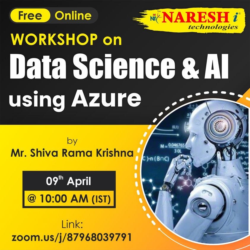 👉Attend a Free Online Workshop on Data Science & AI Using Azure by Mr ...