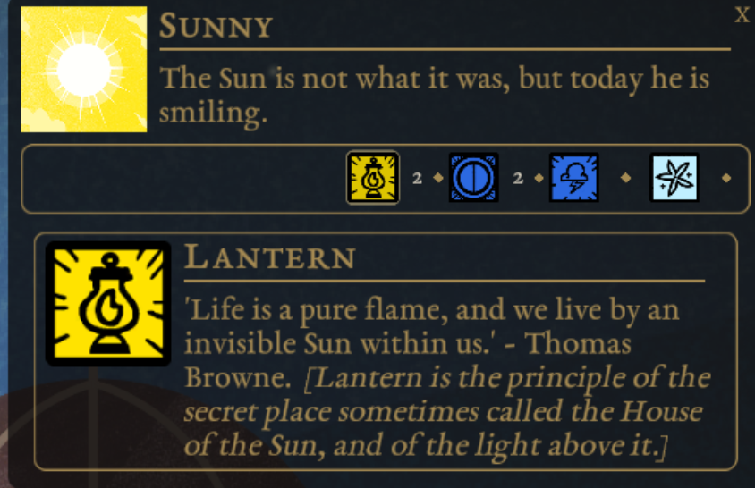 The fourth day brings me the face of the Sun.
