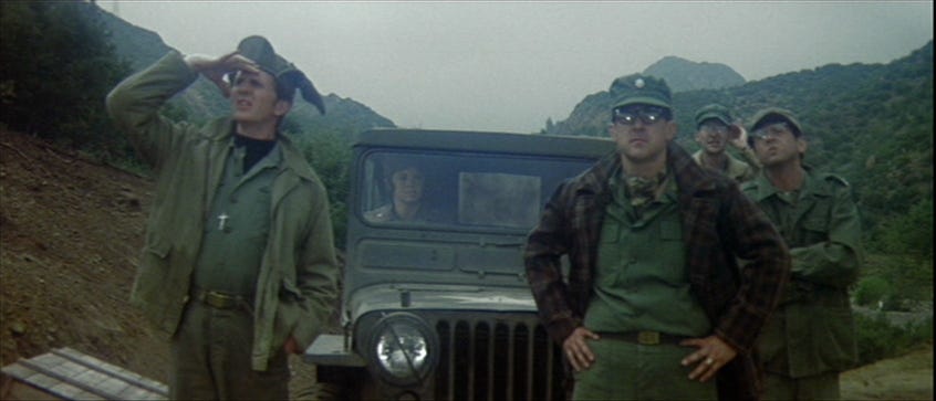 David Arkin as Sergeant First Class Wade Douglas Vollmer & Roger Bowen as Lt. Col. Henry Braymore Blake in ‘M*A*S*H’ — Credit: 20th Century Fox