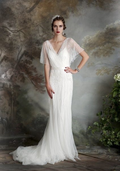 wedding dress doesn't fit Chic Floral Fit-and-Flare Wedding Dress main image 1