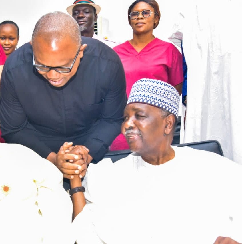 PO and General Gowon (picture from peter obi X handle)