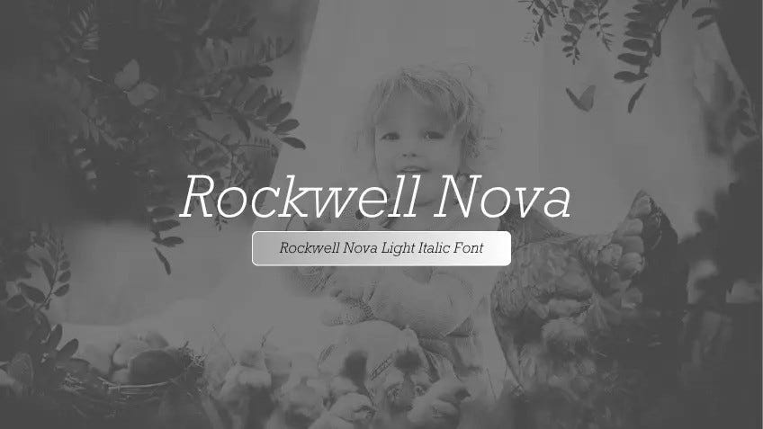 Rockwell Nova Light Italic Font : AtoZ Font