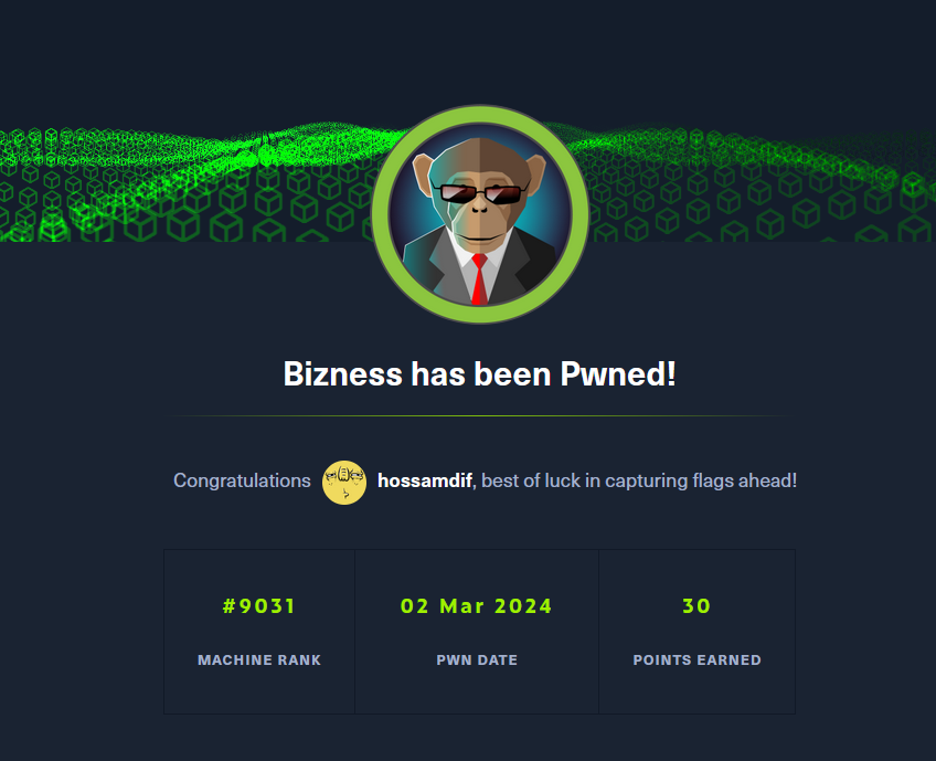 Hack The Box Bizness Link By Hossam Dif Mar 2024 Medium