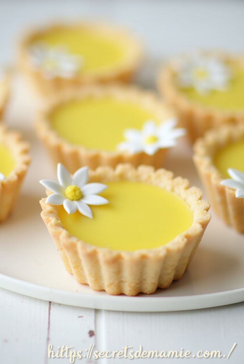 L’Art Délicat des 🍋 Tartelettes au Citron avec Décoration Marguerite — Légères et Élégantes 🌼
