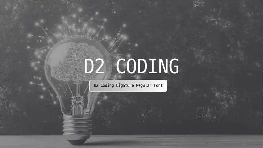 D2 Coding Ligature Regular Font : AtoZ Font