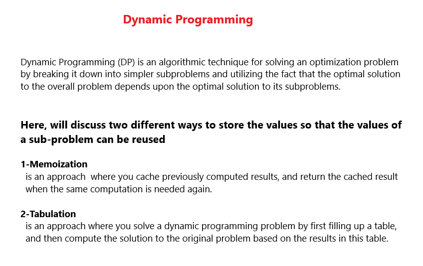 Dynamic Programming - Mohamed Hashish - Medium
