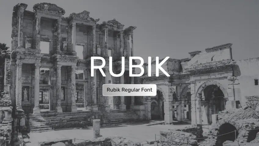 Rubik Regular Font : AtoZ Font