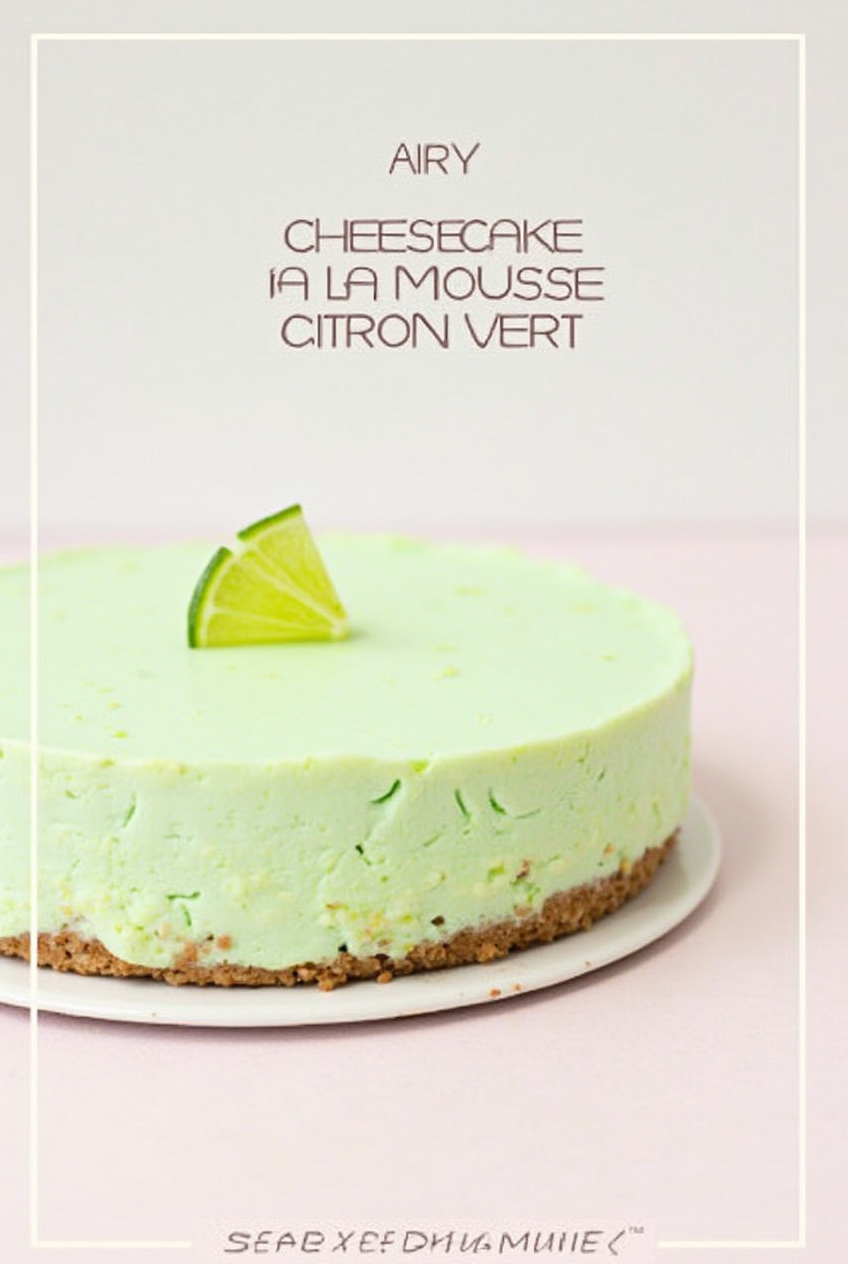 🍋 Cheesecake à la Mousse Citron Vert — Léger, Crémeux