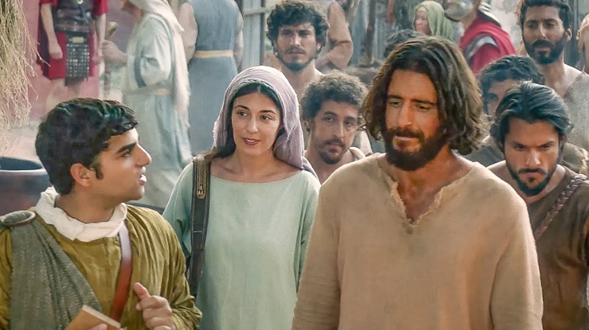 In “The Chosen,” Mary Magdalene seems pleased to have Matthew join them. Simon Peter on the right — not so much.