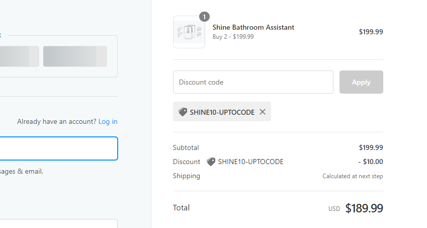 shine2020 discount code