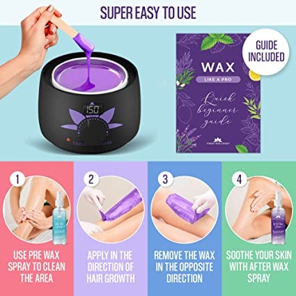 Tress Wellness Waxing Kit for Brazilian wax +Easy to use +For Sensitive  skin +Digital Display, by Azhar maken