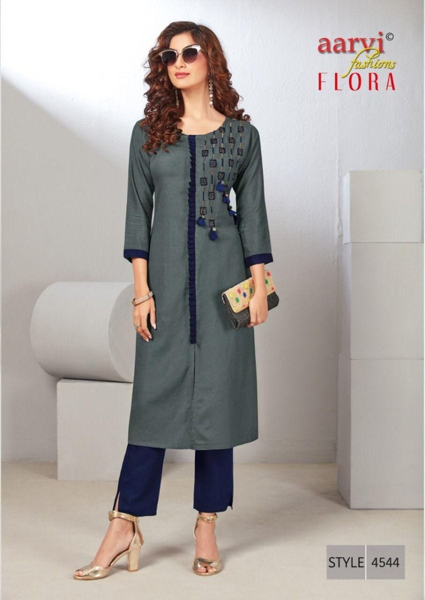 JINESH NX PRESENTS AARVI  COTTON READYMADE FANCY KURTIS CATALOG main image 0