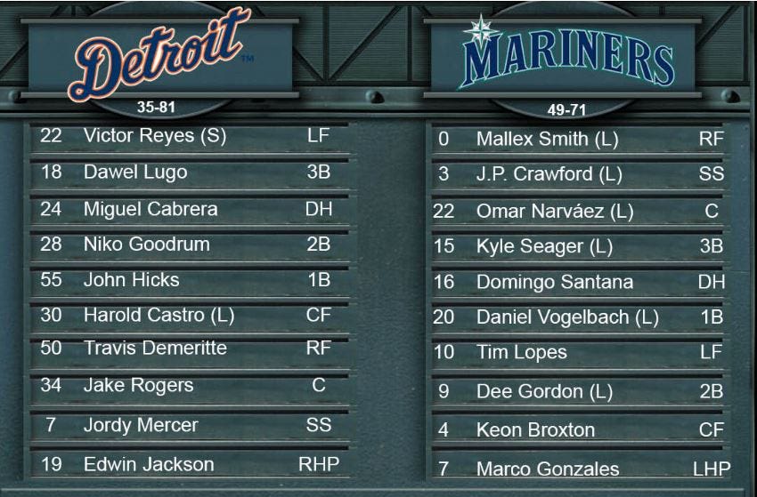 Mariners GameDay — August 14 at Detroit by Mariners PR From the