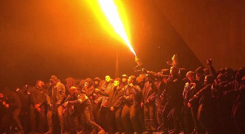 Live: Kanye West flamethrowing “All Day” performance at the 2015 BRIT  Awards | by rapista | The Rapista Hip-Hop *Collection | Medium