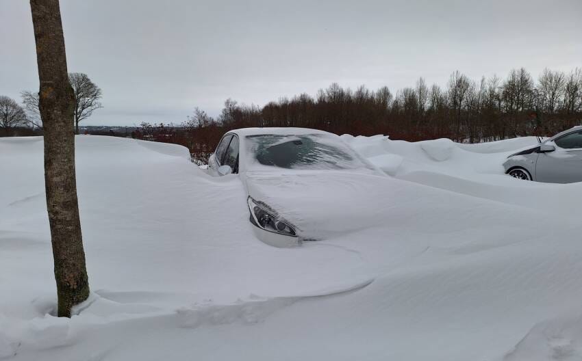 Snowfall in Denmark. The snowstorm in northern and eastern… by 🇵🇰