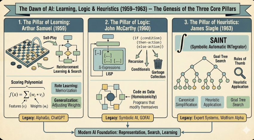 algo(13/40)The Dawn of AI: Learning, Logic & Heuristics
